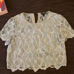 Intermix blue lace top
